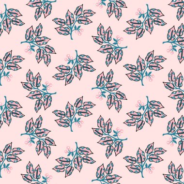  Lüks yapraklar ve çiçekler şablon arka plan.