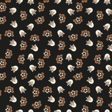 Şirin küçük etnik çiçek motifi arka planı.