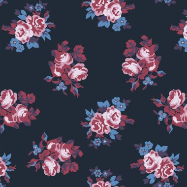 Güzel yaz gülü çiçek desenli arka plan.