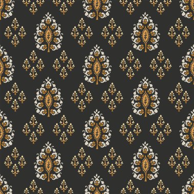 Barok çiçek tasarımı tarzında kusursuz bir desen.