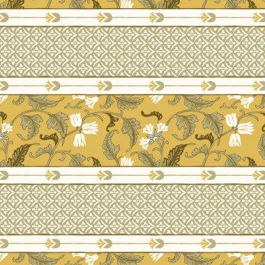 Etnik sınır çiçekli zarif bir desen..