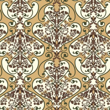 Çiçek desenli doğu fayanslı etnik arka plan.