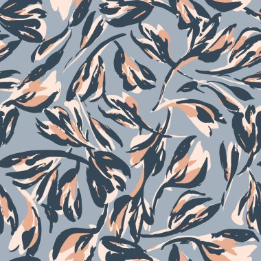 Kusursuz renksiz soyut yaprak deseni arkaplanı.
