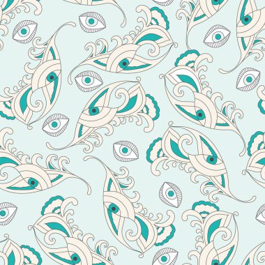 Göz süslemeli etniksiz desen.