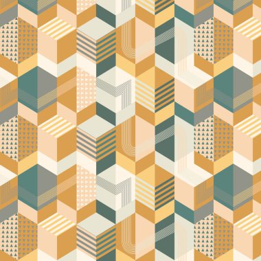 Geometrik 3D küpler soyut, pürüzsüz desen arkaplanı.