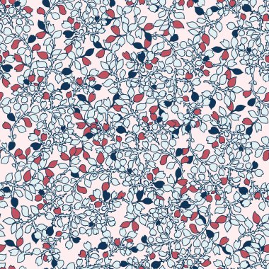 Bahar yapraklarını sarmak pürüzsüz bir desen oluşturur.