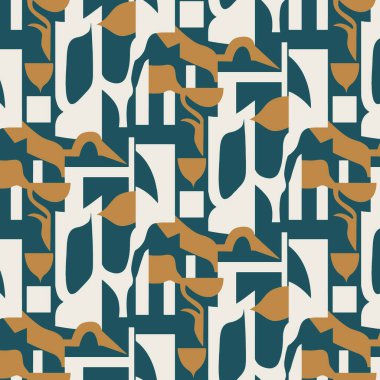 Soyut geometrik arkaplan ile trend olmayan desen.