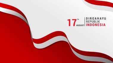 Endonezya bağımsızlık günü arkaplan illüstrasyonu düzenlenebilir vektör resmi