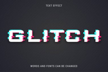 hata metin efekti% 100 düzenlenebilir vektör resmi