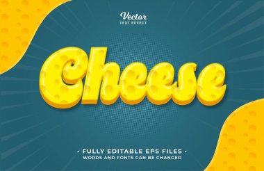 Peynir metin efekti düzenlenebilir eps cc dosyası