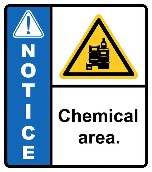 stock vector Chemical storage room.chemical storage area.Notice sign