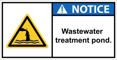 Wastewater treatment pond,drain,chemical water,sign  notice clipart