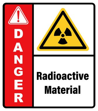 Radyoaktif madde Radyoaktif İşaret Tehlikesi.