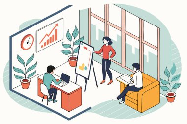 Ofiste çalışan iş arkadaşları