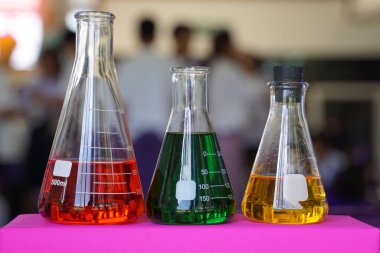 Erlenmeyer şişesi laboratuvarlarda kullanılan bilimsel bir alettir. Sıvıları karıştırmak için uygun ya da ısıya iyi dayanabilen camdan bir solüsyon eklemek için..                                