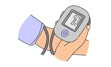 Kan basıncını ölçmenin sanat rengi. Sağlık hizmetleri kontrol analizi 