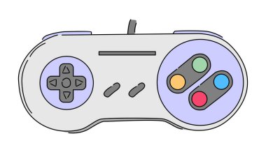 Joystick oyun denetleyicisinin çizgi sanat rengi