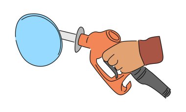 Benzin istasyonunda yakıt ikmali yapan arabanın sanat rengi