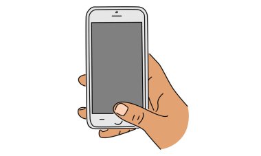 cep telefonuyla el sanatları çizgisi rengi