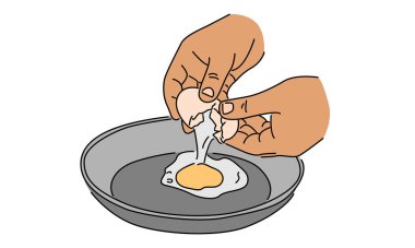 Tavada kızarmış yumurta renginde.