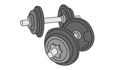 ağır dambılın çizgi sanat rengi