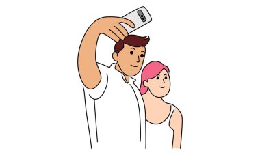 Kameralı telefonla selfie çek.