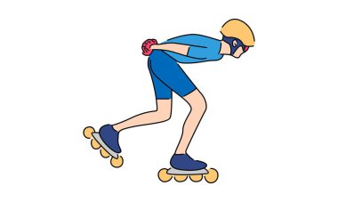 Paten oynatıcı vektör çizimi