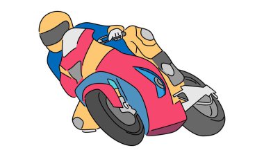 Motosiklet yarışçıspor vektör illüstrasyon