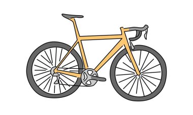 Dağ bisikleti illüstrasyon tasarımı