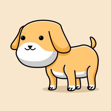 Şirin köpek çizgi film tasarımı çizimi