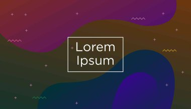 Renkli geometrik arka plan. Sıvı şekiller. Web afişi, iniş sayfası, poster, broşür ve broşür için soyut arkaplan kullanımı