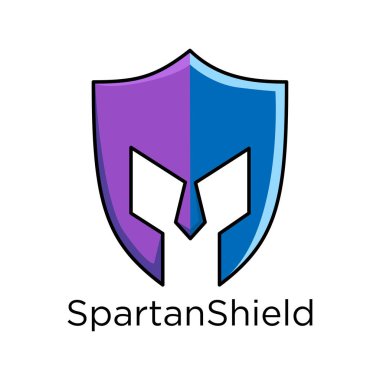 Kalkan logosu tasarımı. Siyah izole edilmiş arka plan. Minimalist logo tasarımı. Yaratıcı logo. Güzel ve basit element