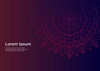 Mandala çiçeği. Vektör çizimi. İslam, Arapça, Hintçe. Tebrik kartı, afiş, poster, duvar kağıdı ve broşür için kullan