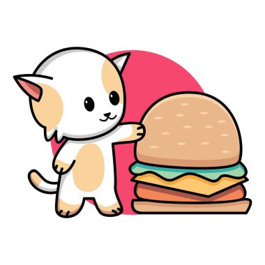 Çizgi film resimli şirin kedi.