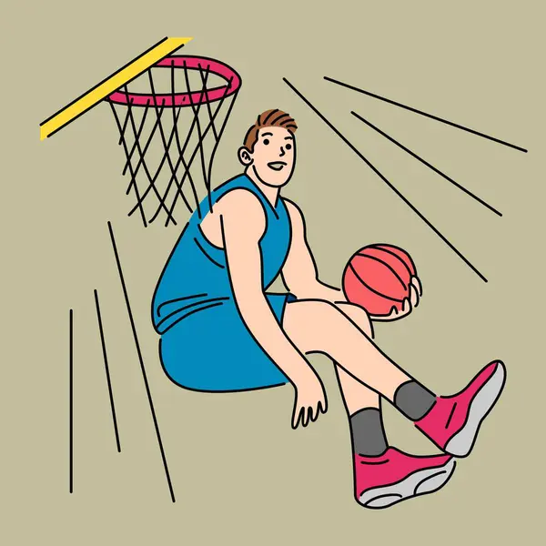 Basketbol oyuncusunun çizgi resim çizimi