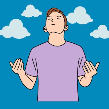 Müslüman dua vektörü düz illüstrasyon