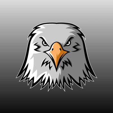 Kartal başlı maskot vektör tasarımı