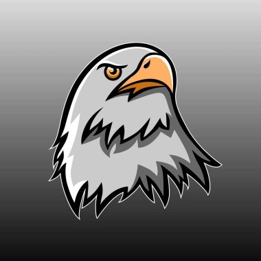Kartal başlı maskot vektör tasarımı