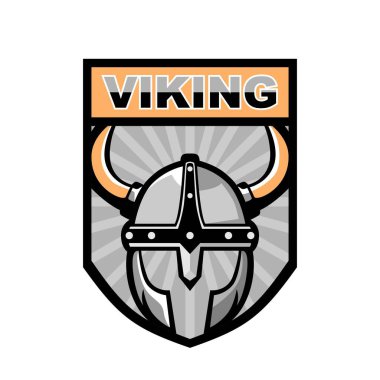 Viking miğferi maskot spor logosu tasarımı