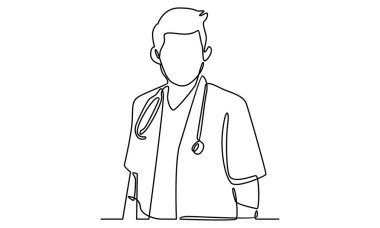 Steteskopla doktor sırasına devam edin.