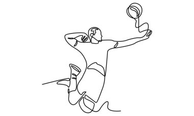 sürekli voleybol oyuncusu çizgisi