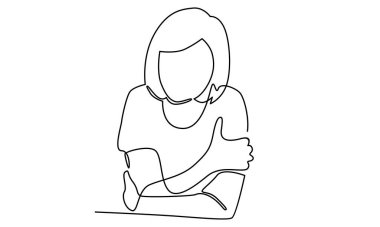 Üzgün depresif kadın sırasına devam edin.