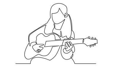 Gitar çalan küçük kız kuyruğuna devam et.