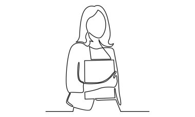 sürekli iş kadını karakteri çizgisi