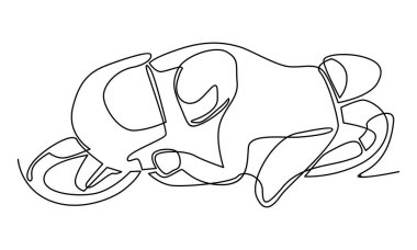 Motosiklet yarışçısı spor illüstrasyonuna devam et