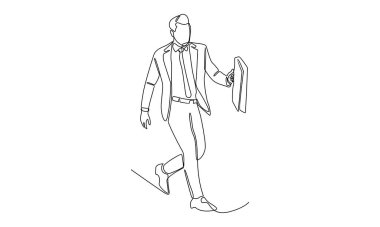 iş adamı vektör illüstrasyonuna devam et