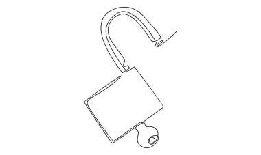 Sürekli kilit ve anahtar hattı. Anahtarlı güvenlik kilidi