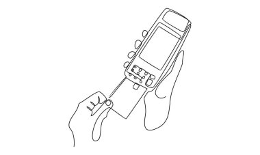 Kredi kartı ile sürekli ödeme makinesi pos terminali hattı