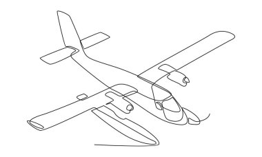 Sürekli uçan bir uçak çizgisi.