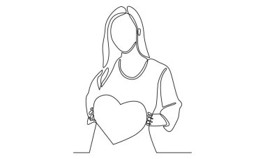 Elinde aşk işareti olan kız kuyruğuna devam et.